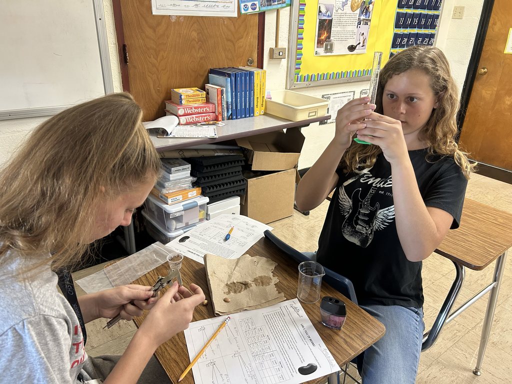 The students are using their new understanding of SI units to measure some beans and hypothesize what would happen when they were left in water overnight.