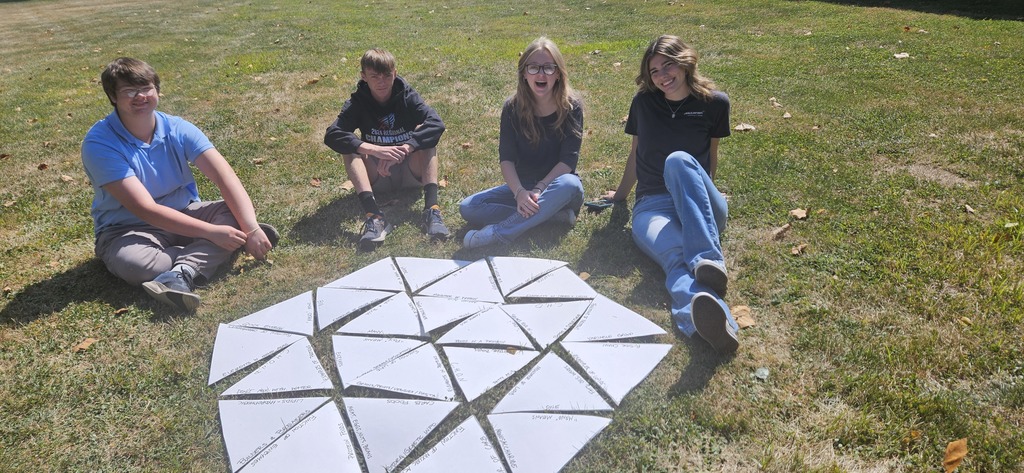 BIO 100 students enjoyed some sunshine to work on their biomolecules with a Tarsia puzzle!