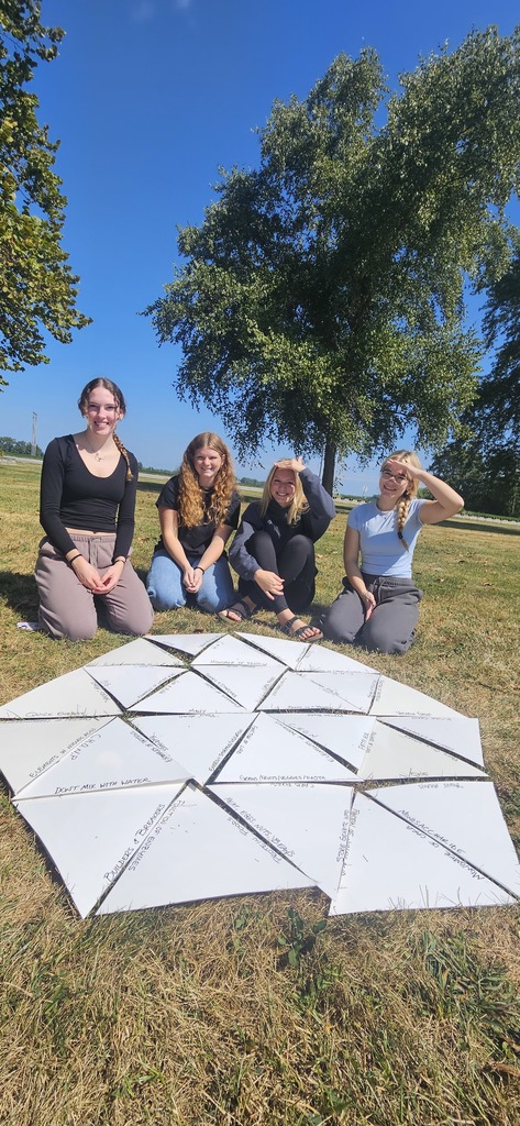 BIO 100 students enjoyed some sunshine to work on their biomolecules with a Tarsia puzzle!