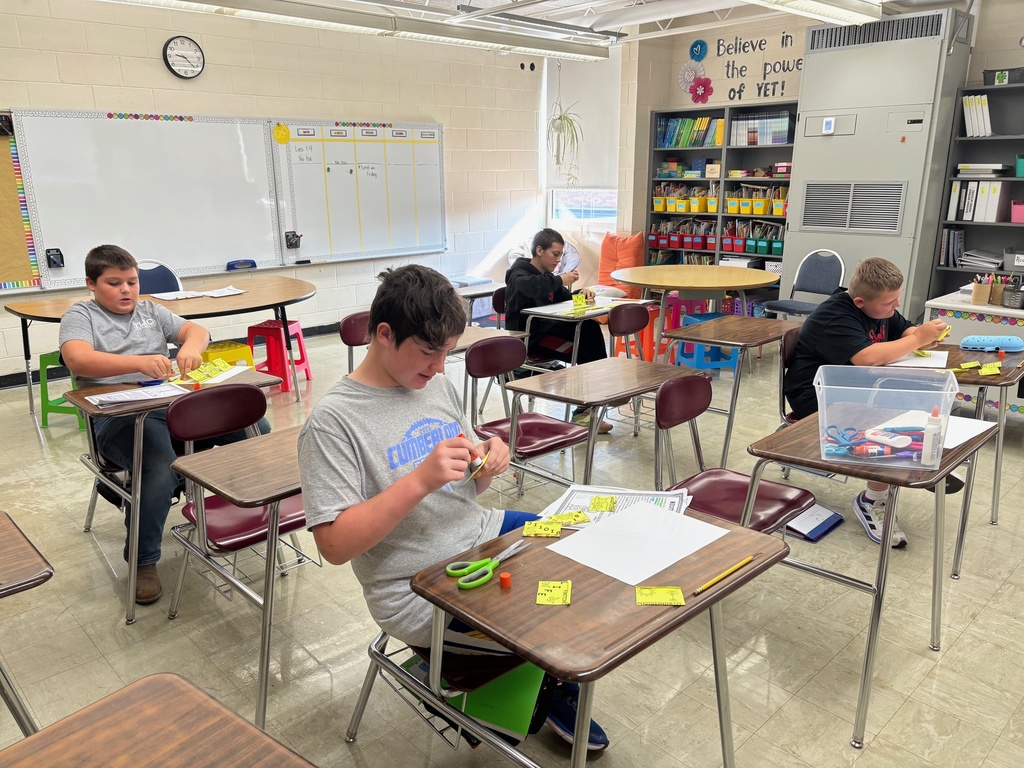 Students are making their ecosystem flap projects. 