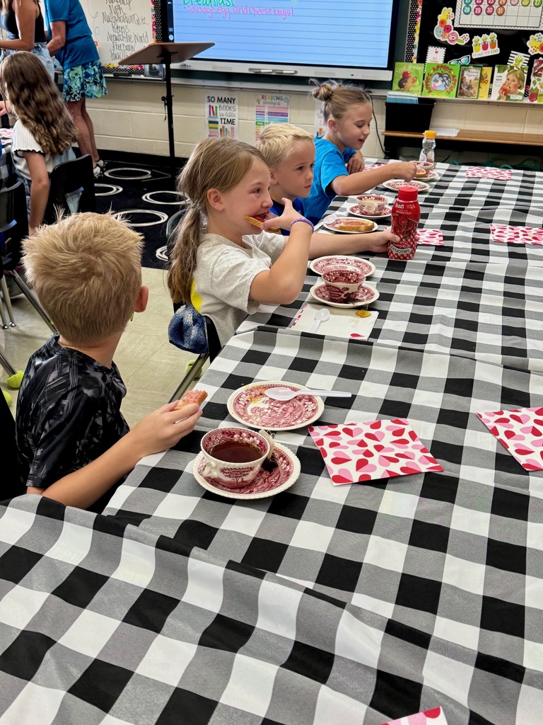 Students are enjoying their toast. 