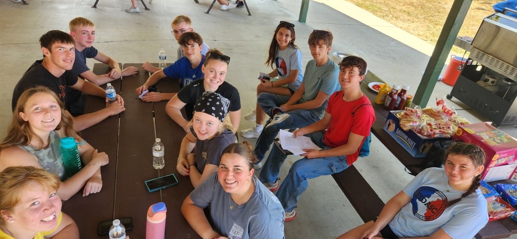 Students are taking a break.