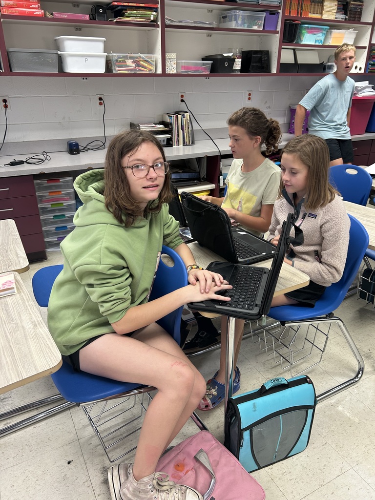 Students are collaborating on an Outsiders Escape Room.