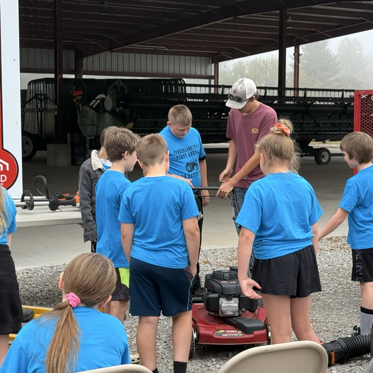 Students are listening to presentations on Ag safety.