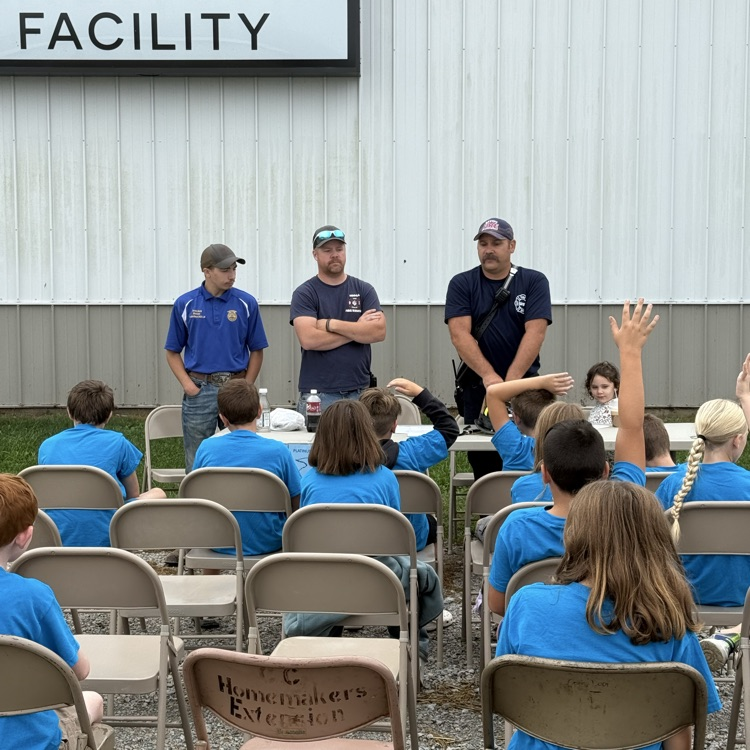 Students are listening to presentations on Ag safety