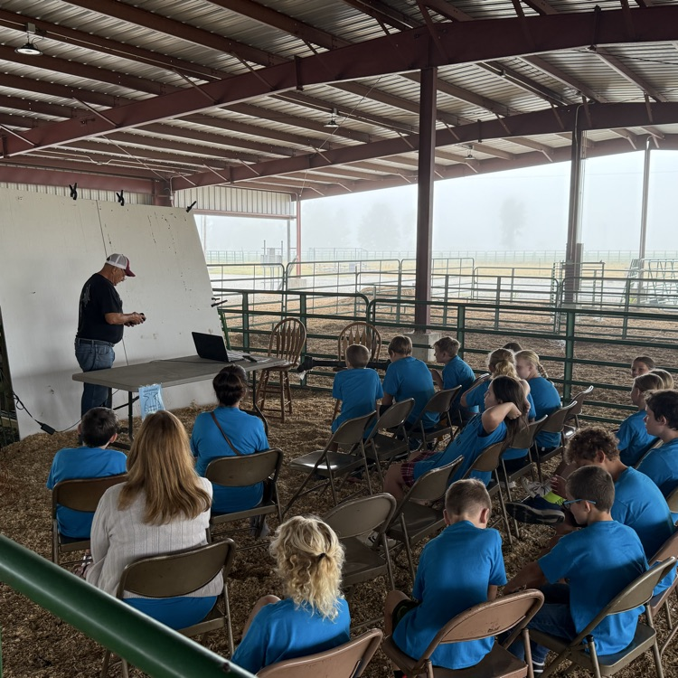Students are listening to presentations on Ag safety.