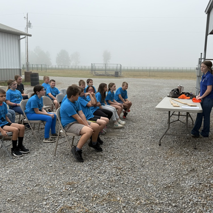 Students are listening to presentations on Ag safety.