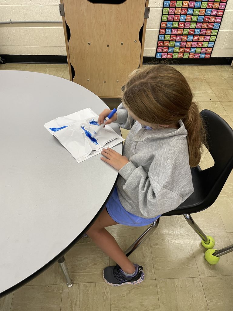 Students are creating their mountains. 