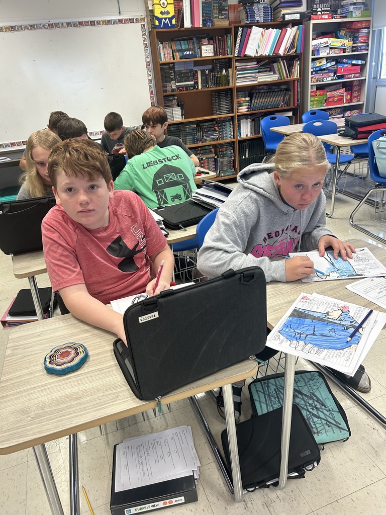 Two students are working on their project.