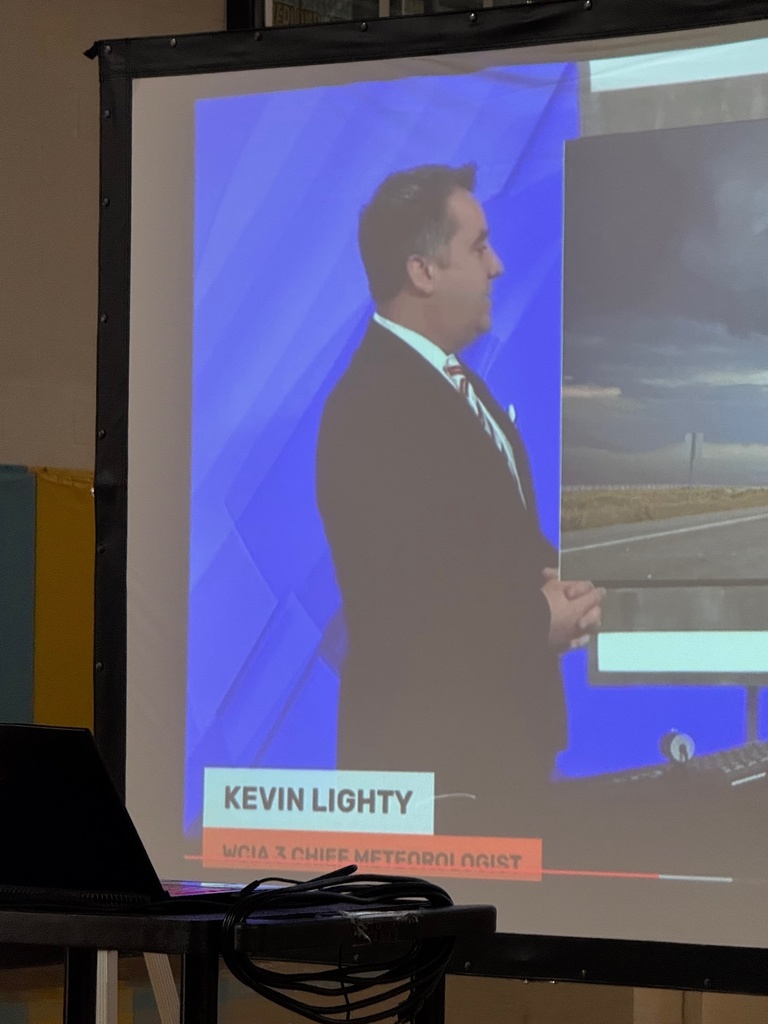 The image is of Kevin Lighty on the news in a previous broadcast. 