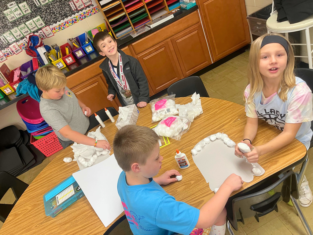 Students are creating a project about  one of their myths. 