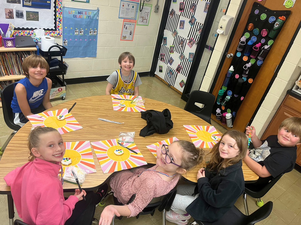 Students are eating a snack.