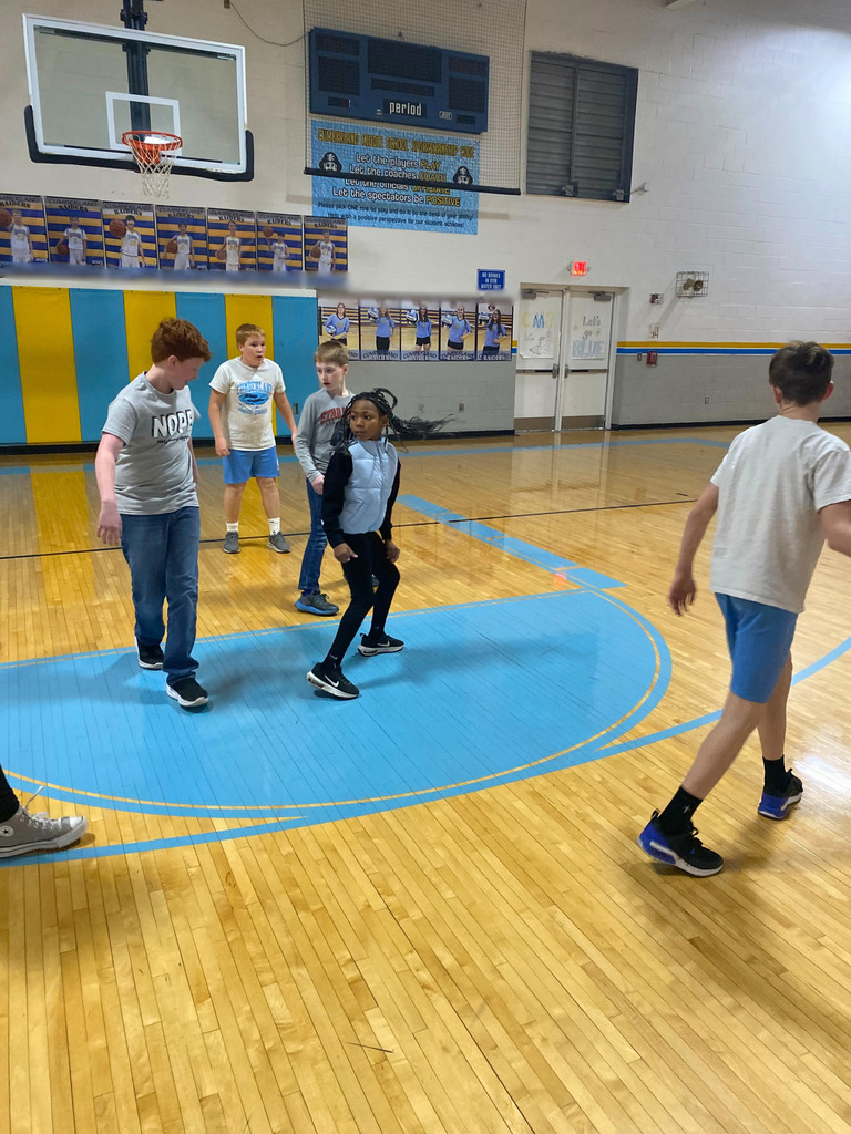 Teams are playing 3-on-3 basketball games. They are playing in the gym which is shaded in yellow and blue colors.