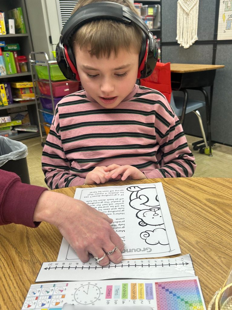 The student is reading a passage about Groundhog Day.