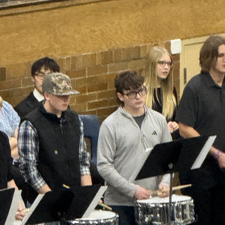 The percussion section is paying a song. 