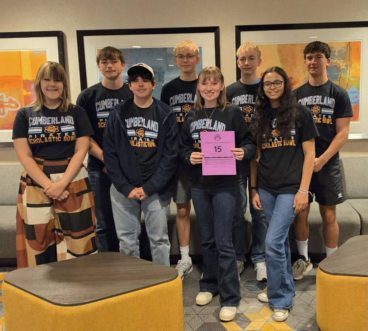 Pictured are eight members of the team with their certificate  