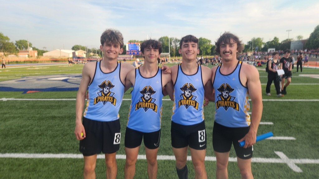 Pictured is the 4x100 relay team.