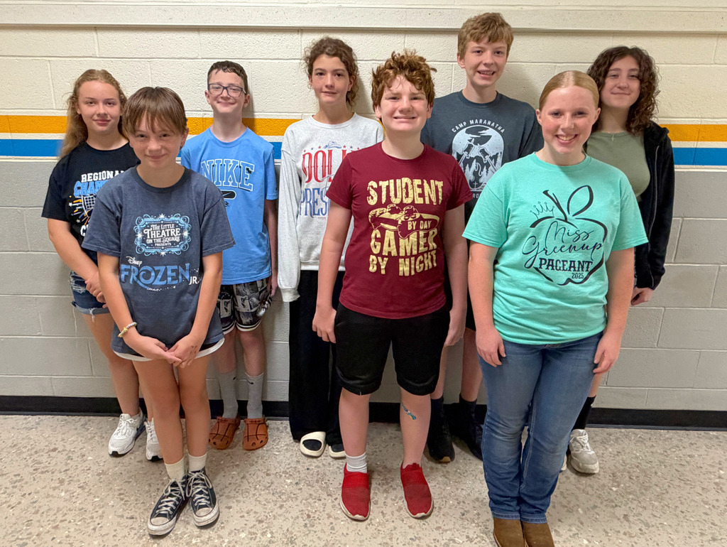 Pictured are the 8 students who were selected for the Star Spangled Raiders.