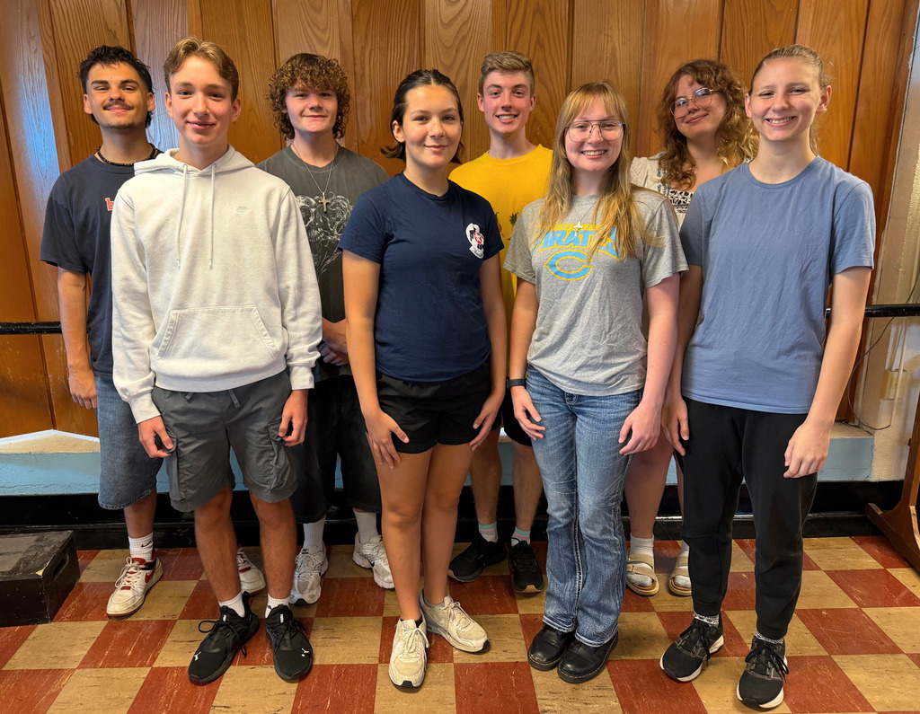 Pictured are the 8 students who were selected for Vocal Velocity.
