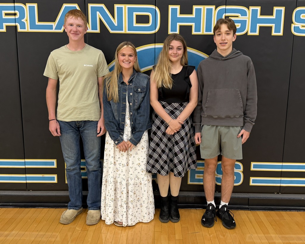 Pictured are the four freshmen in the homecoming court.