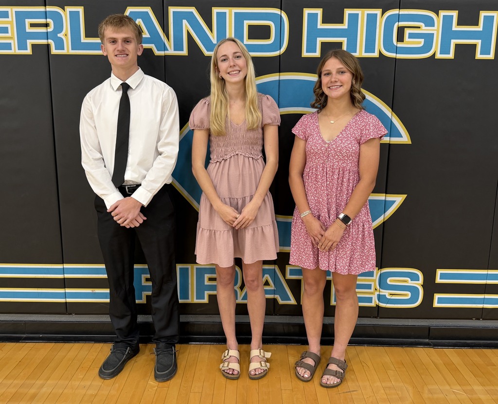 Pictured are three of the four juniors in the homecoming court.