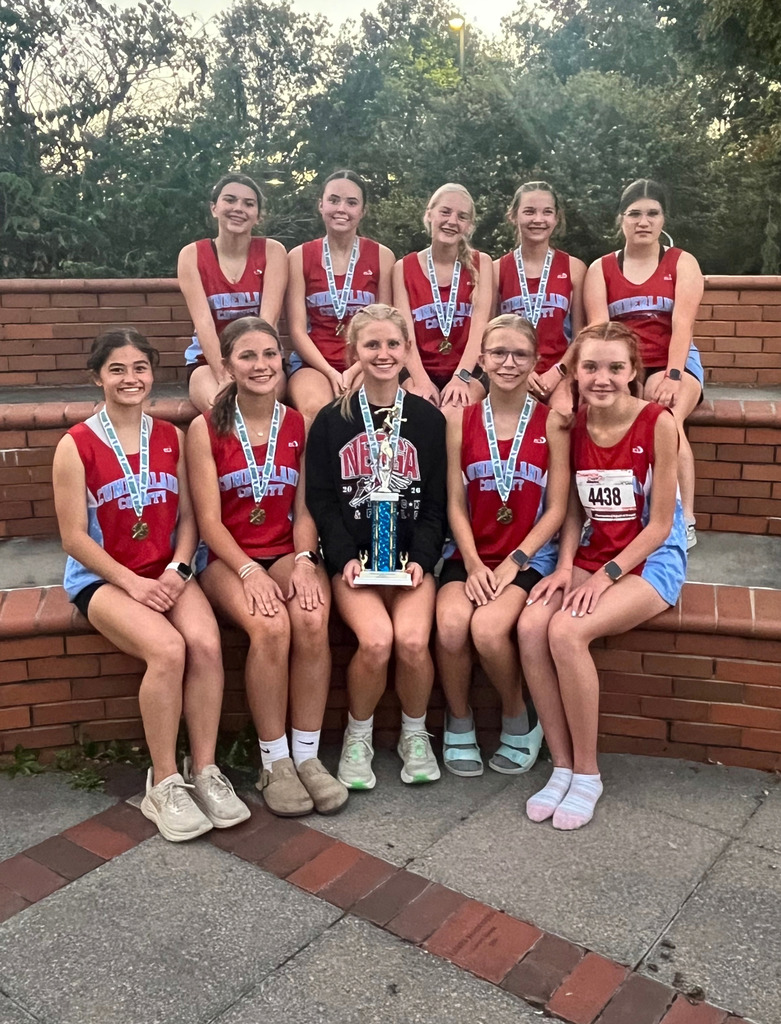 Pictured is the girls team with their trophey.