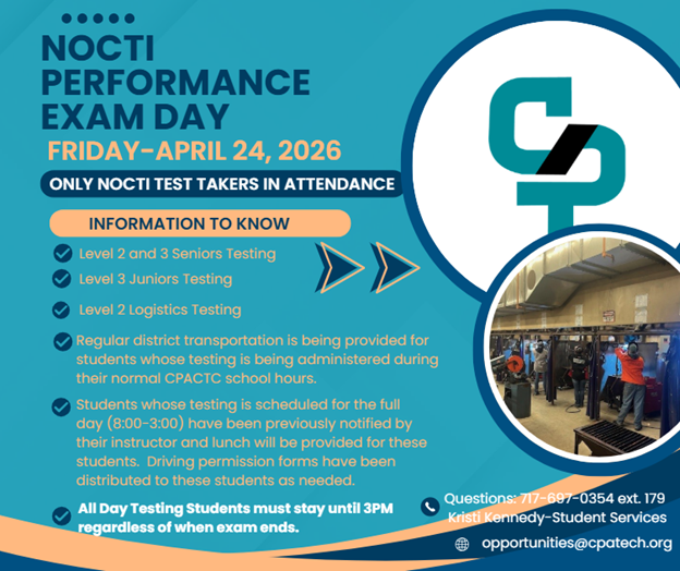 NOCTI performance exam day 2026