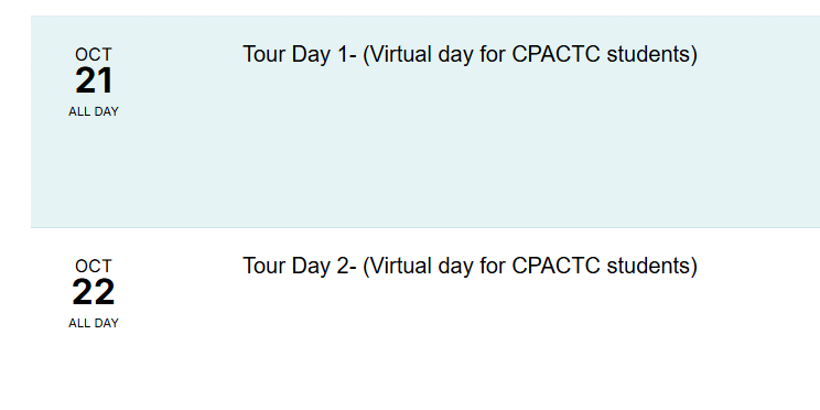 tour days
