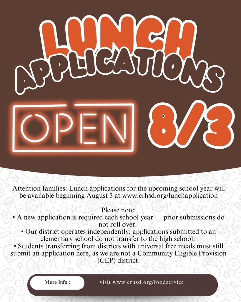 2026 Lunch Applications English