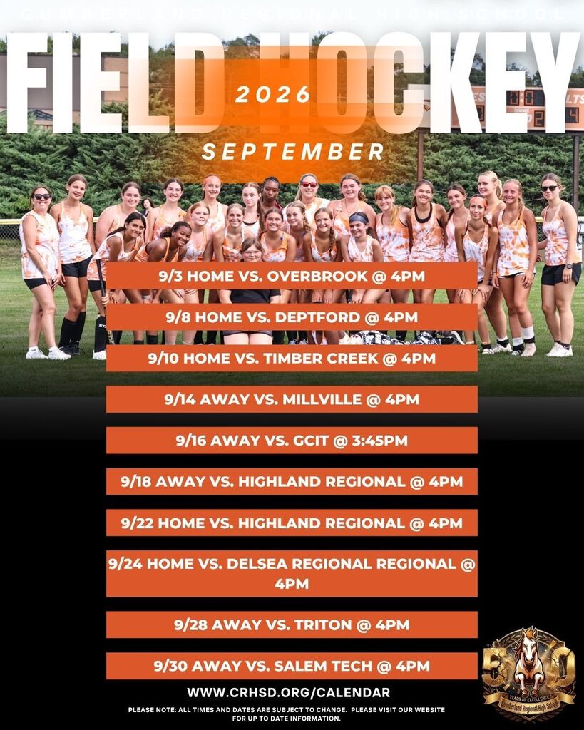 Field Hockey Schedule Sept 2026