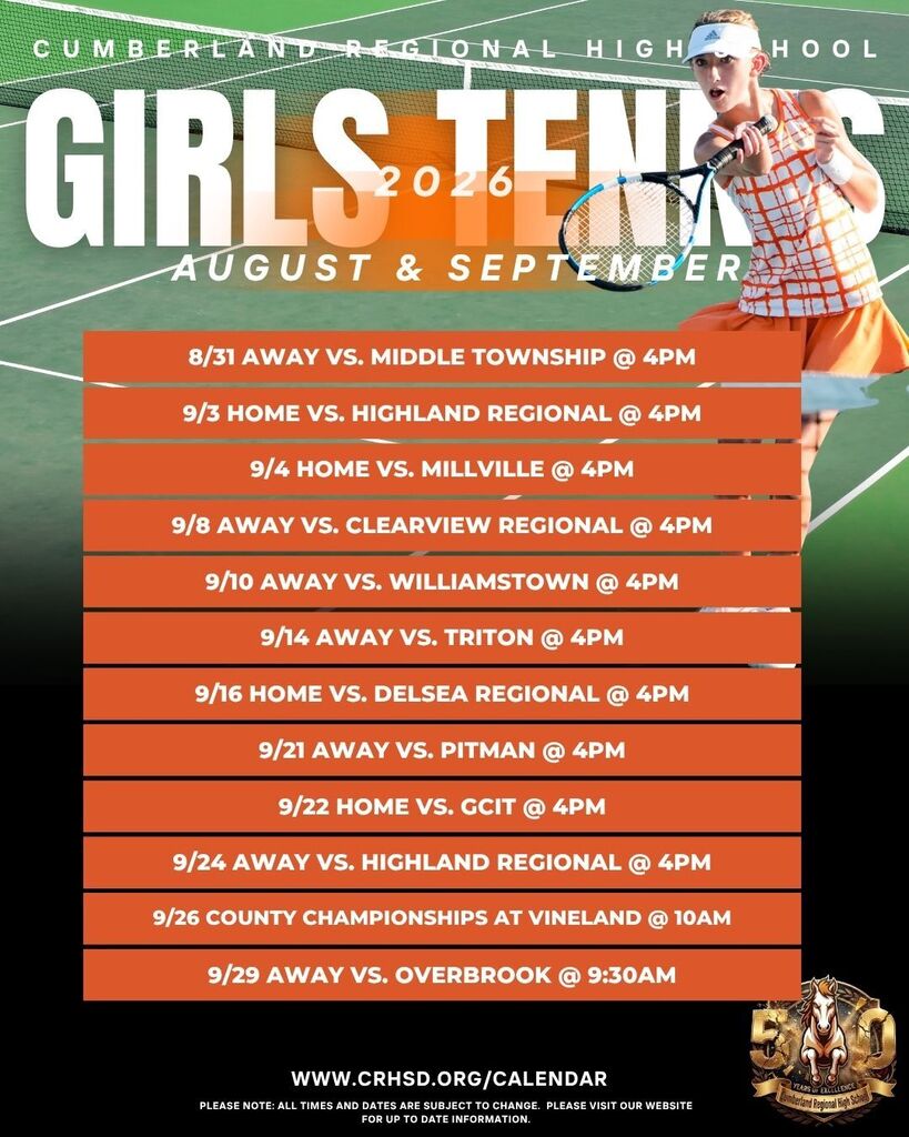 Girls Tennis Schedule September 2026
