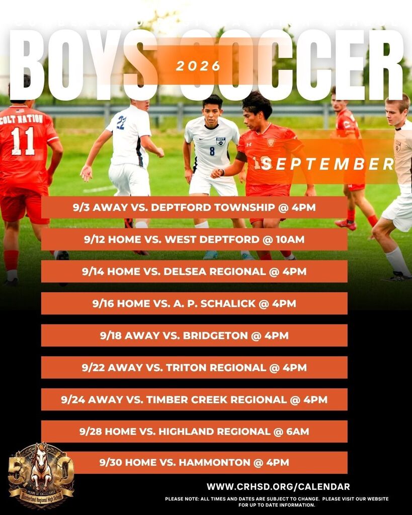 Boys Soccer Schedule September 2026