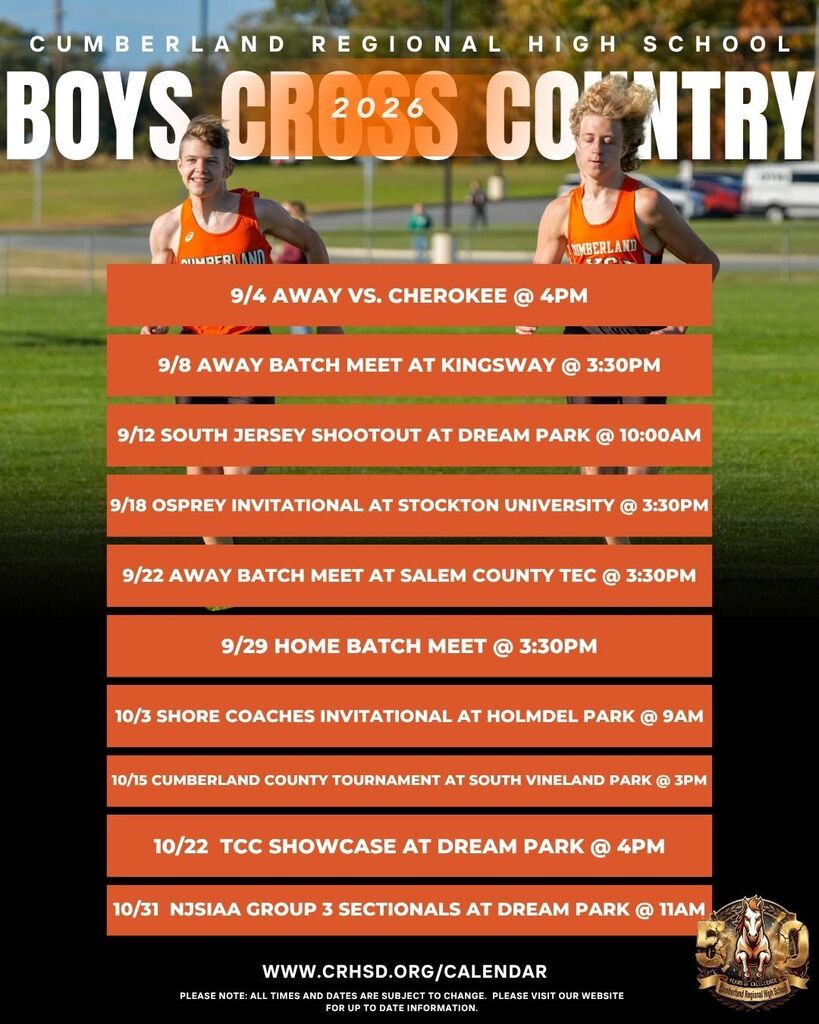 Boys  Cross Country Schedule 2026
