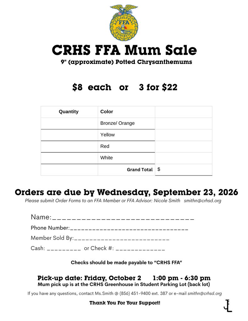 Mum Order Form 2026