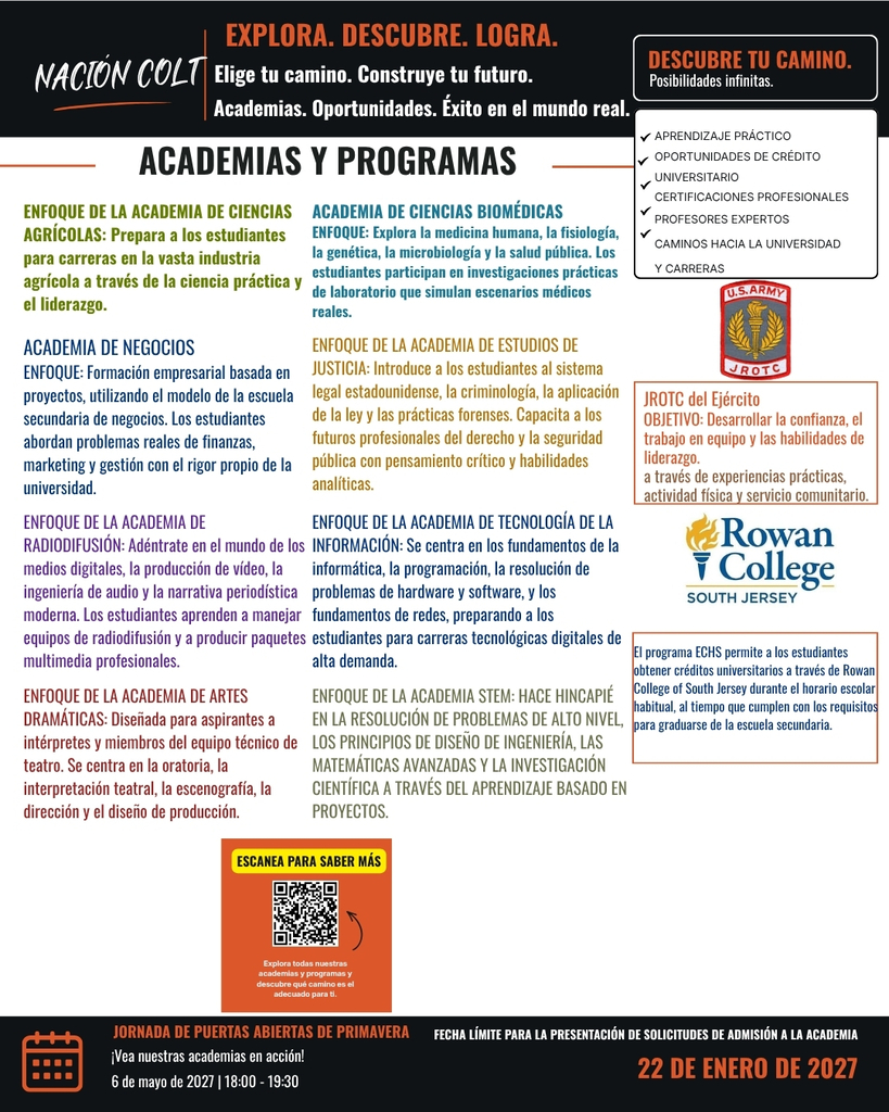 Fall Open House Flyer Page 2 2026 en espanol