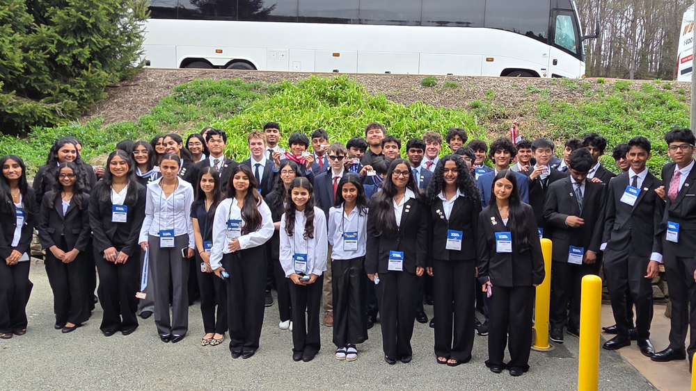 CVHS and Mountain View Middle School TSA students pose for a group photo at the 2026 PA TSA States.
