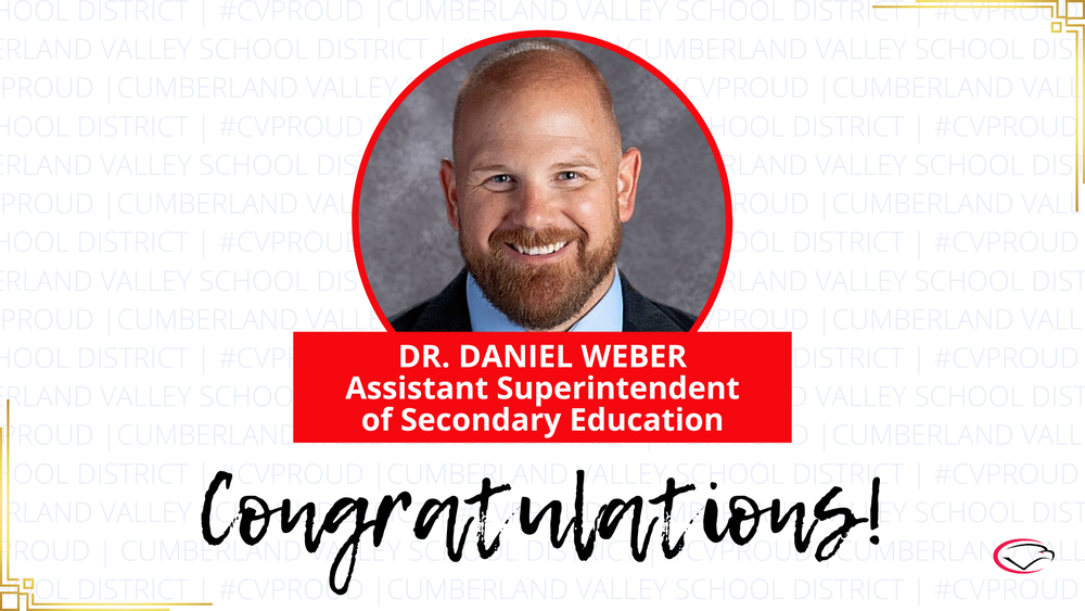 Decorative image of CV's new Assistant Superintendent of Secondary Education, Dr. Daniel Weber.