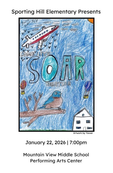January Concert Soar will be on January 22 at 7pm at Mountain View Middle School
