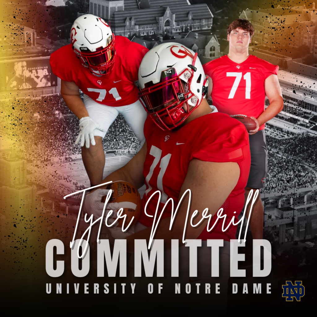 CVHS Junior Tyler Merrill Commits to University of Notre Dame.