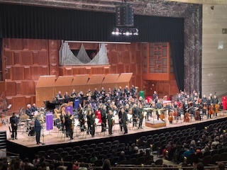View from seats of orchestra