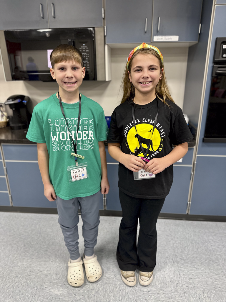 House Leaders from Winding Creek and Middlesex Elementary students pose for a picture during their House Leader collaboration.