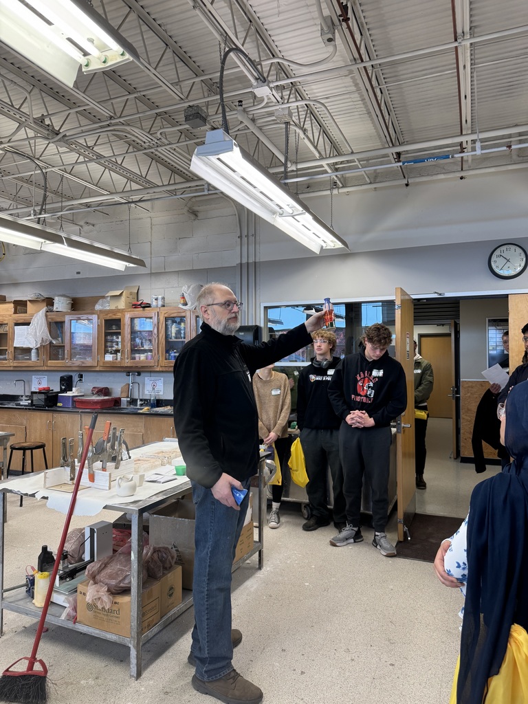 An instructor speaks to CVHS students in a workshop at Millersville University during AEST Exploration Day.