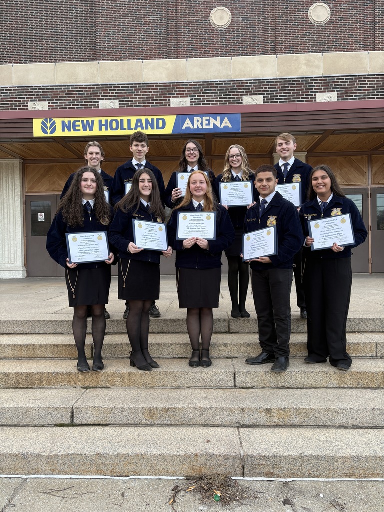 10 CVHS seniors earned their 2026 Keystone FFA Degree at the 2026 Pennsylvania FFA Mid-Winter Convention.