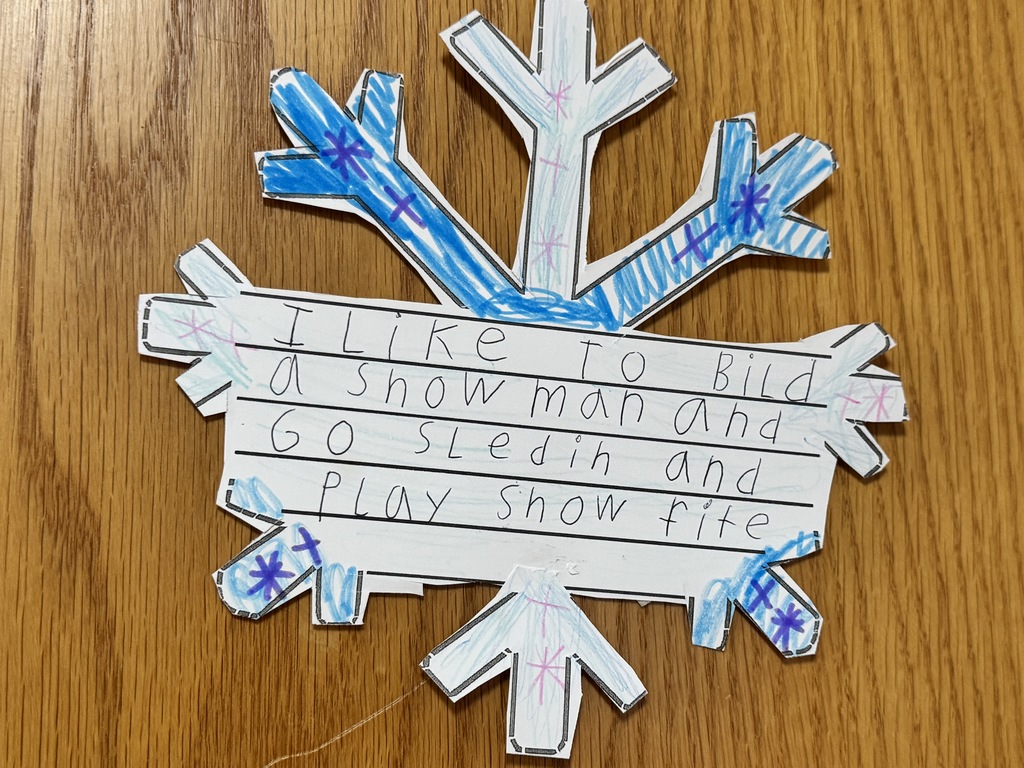 Snowflake with different shades of blue