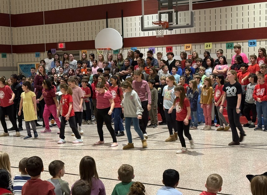Students dancing during concert