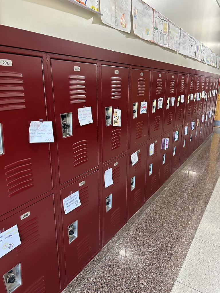 PSSA Locker encouragement notes
