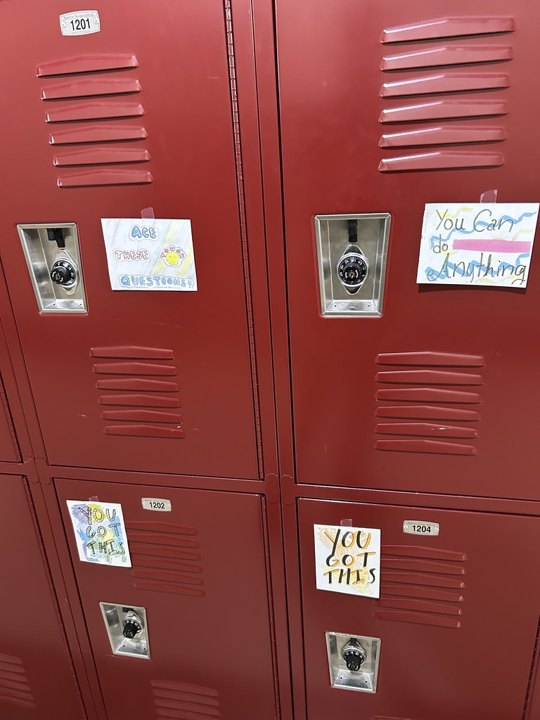 PSSA Locker encouragement notes