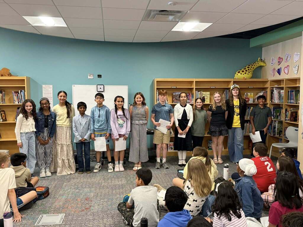 Green Ridge Elementary Fifth Graders gear up for BizTown with election speeches and job interviews.