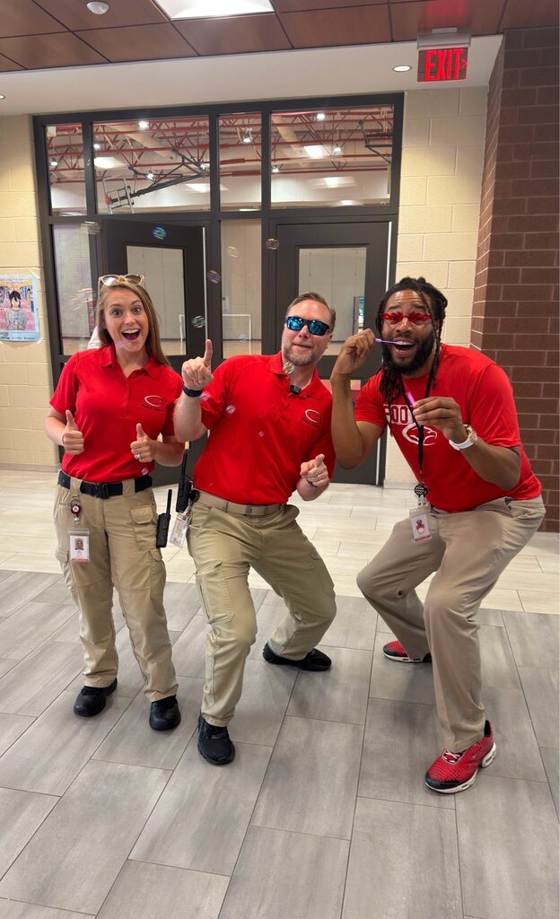 CV Security poses for a fun group picture on the last day of school.