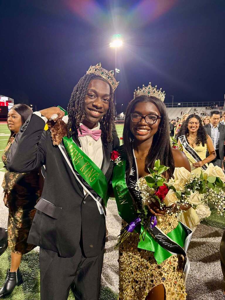 2026 Cumberland Valley High School Homecoming King, Erin Hankerson, and Queen, Mena Efeturi.